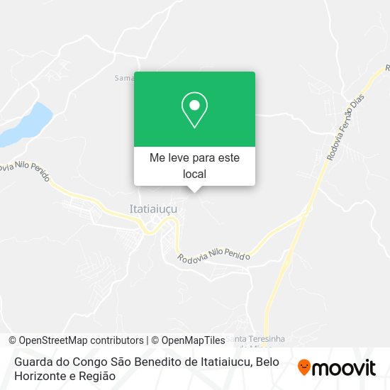 Guarda do Congo São Benedito de Itatiaiucu mapa
