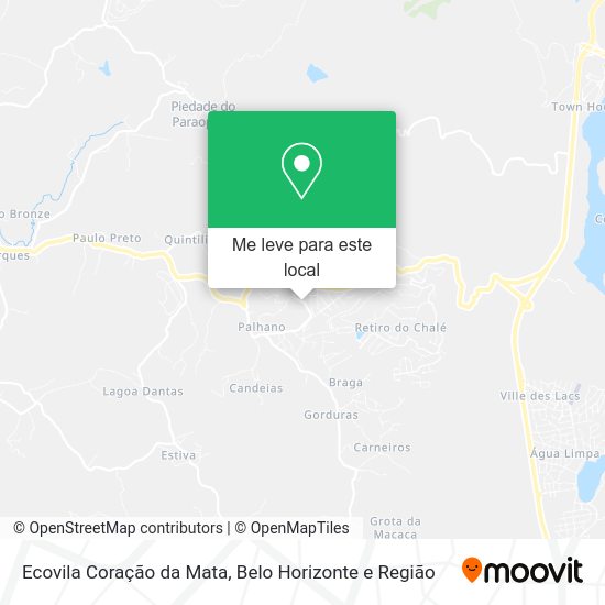 Ecovila Coração da Mata mapa