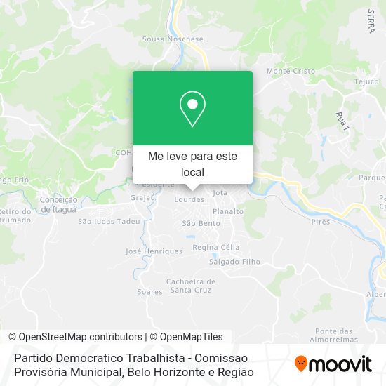 Partido Democratico Trabalhista - Comissao Provisória Municipal mapa