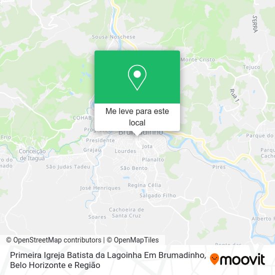 Primeira Igreja Batista da Lagoinha Em Brumadinho mapa