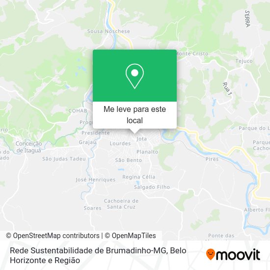 Rede Sustentabilidade de Brumadinho-MG mapa