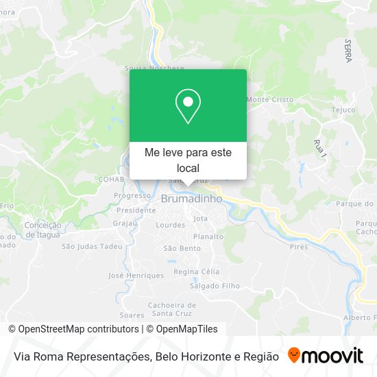 Via Roma Representações mapa