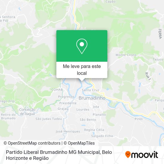 Partido Liberal Brumadinho MG Municipal mapa