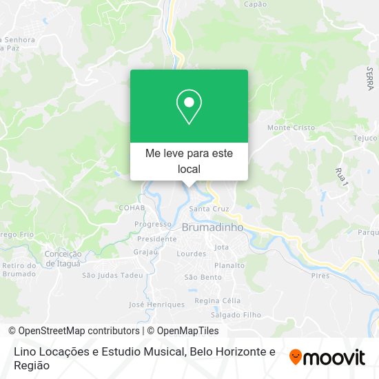 Lino Locações e Estudio Musical mapa