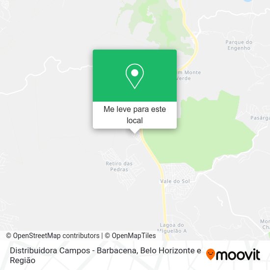 Distribuidora Campos - Barbacena mapa