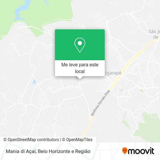 Mania di Açaí mapa