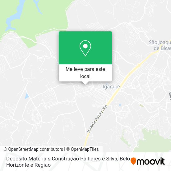 Depósito Materiais Construção Palhares e Silva mapa