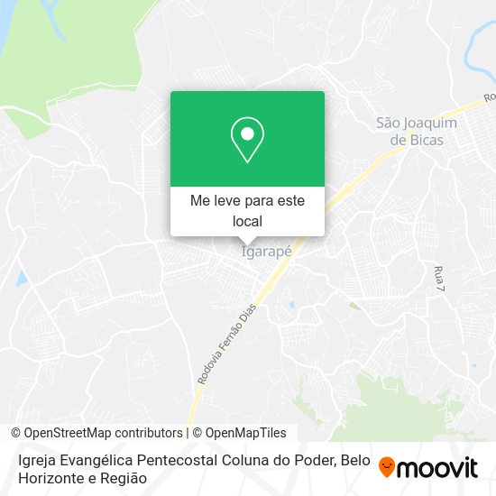 Igreja Evangélica Pentecostal Coluna do Poder mapa