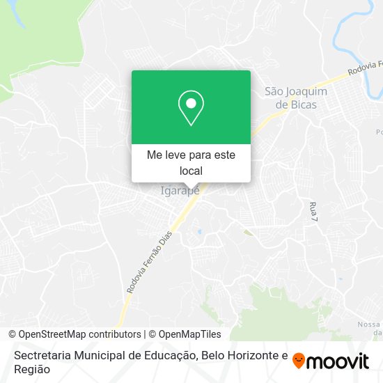 Sectretaria Municipal de Educação mapa