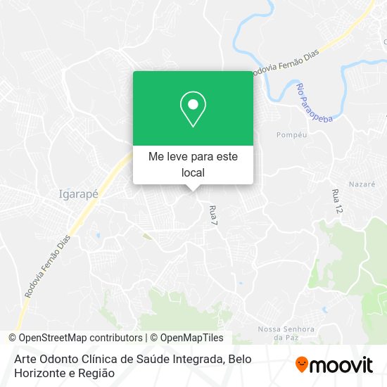 Arte Odonto Clínica de Saúde Integrada mapa