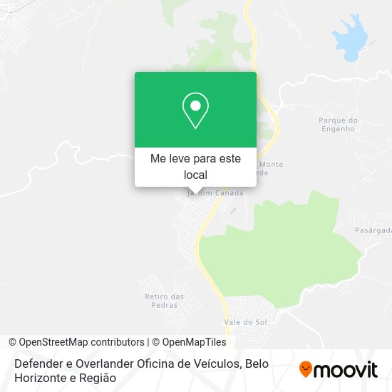 Defender e Overlander Oficina de Veículos mapa