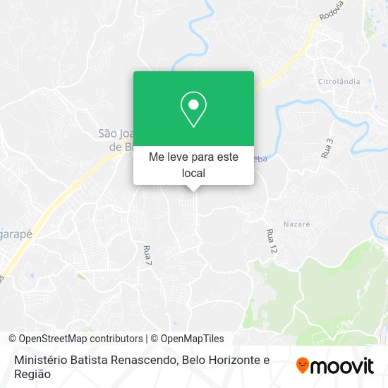 Ministério Batista Renascendo mapa