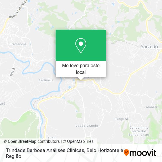Trindade Barbosa Análises Clinicas mapa