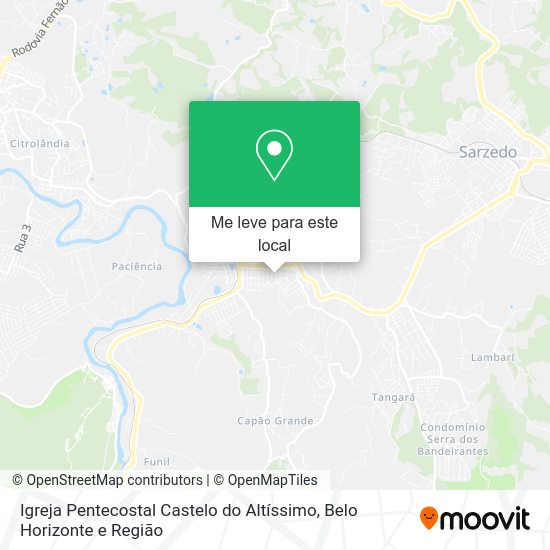 Igreja Pentecostal Castelo do Altíssimo mapa