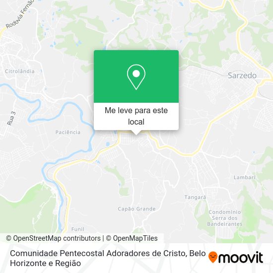 Comunidade Pentecostal Adoradores de Cristo mapa
