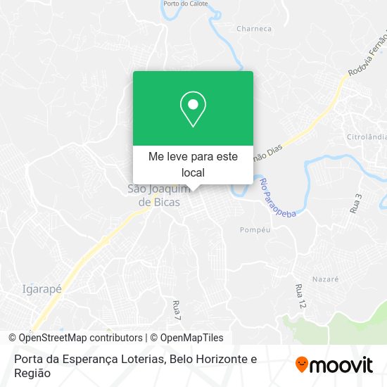 Porta da Esperança Loterias mapa