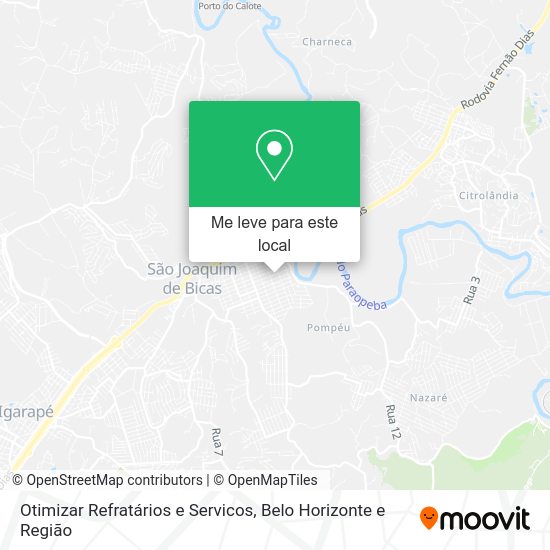 Otimizar Refratários e Servicos mapa