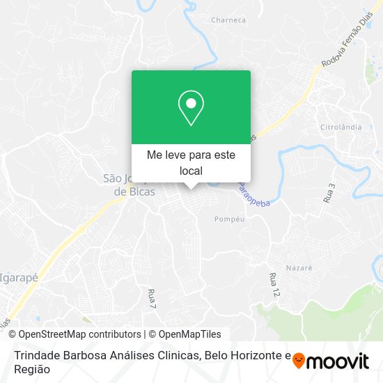 Trindade Barbosa Análises Clinicas mapa
