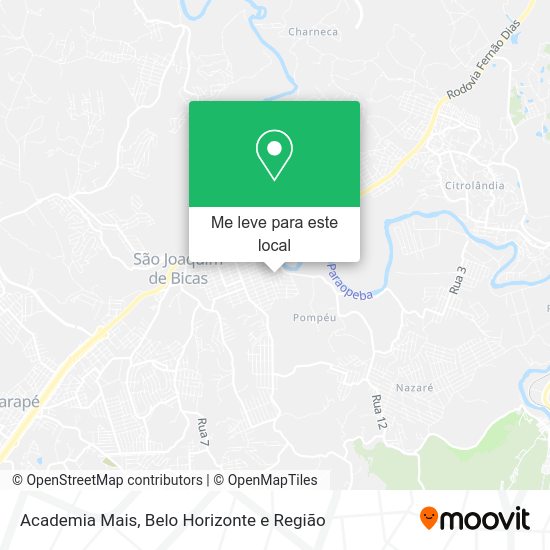 Academia Mais mapa