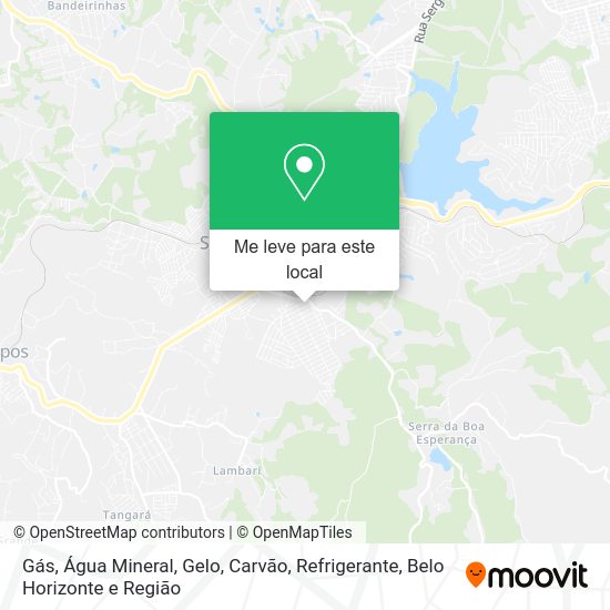 Gás, Água Mineral, Gelo, Carvão, Refrigerante mapa