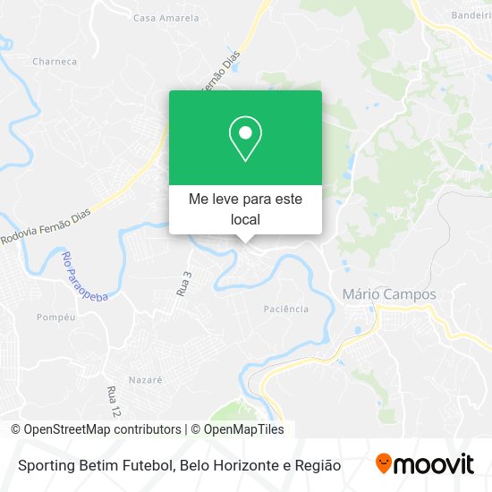 Sporting Betim Futebol mapa