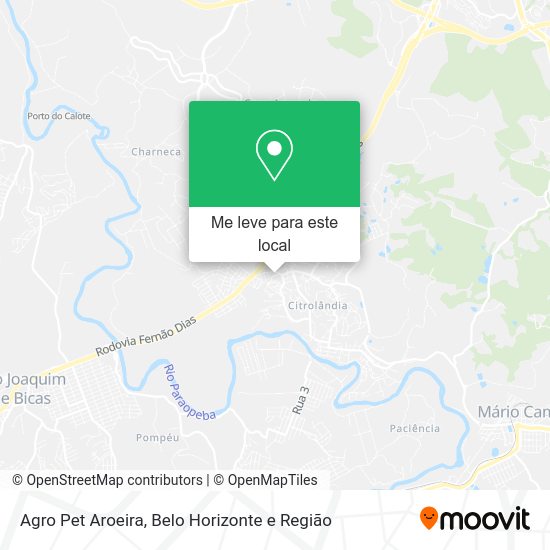 Agro Pet Aroeira mapa