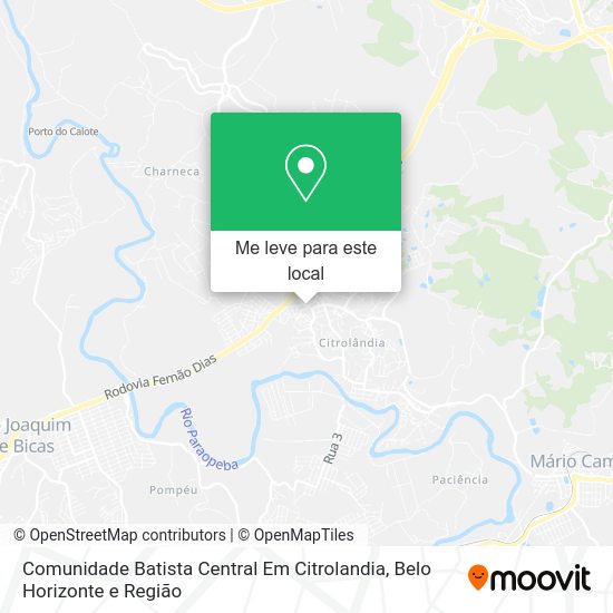 Comunidade Batista Central Em Citrolandia mapa