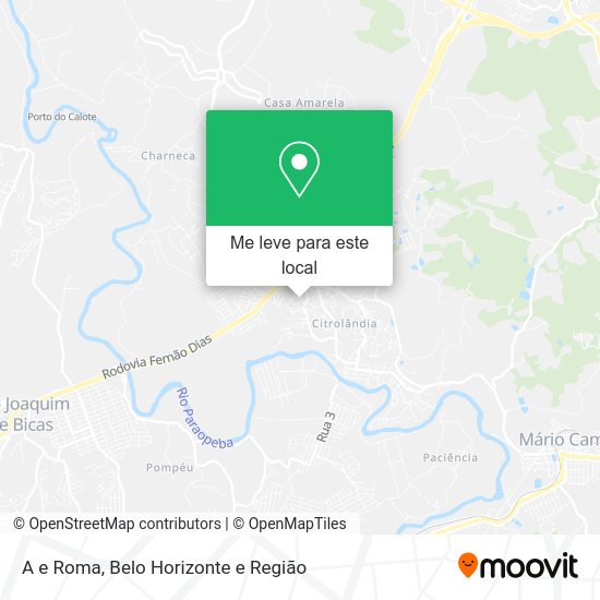 A e Roma mapa