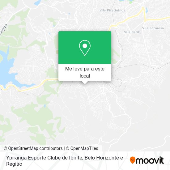 Ypiranga Esporte Clube de Ibirité mapa
