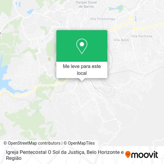 Igreja Pentecostal O Sol da Justiça mapa