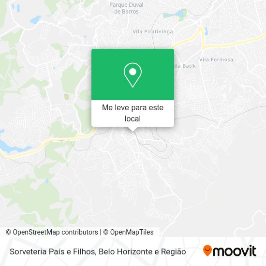Sorveteria País e Filhos mapa