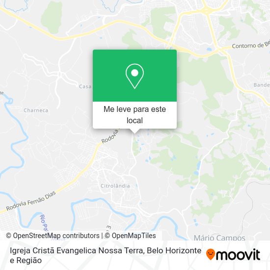 Igreja Cristã Evangelica Nossa Terra mapa