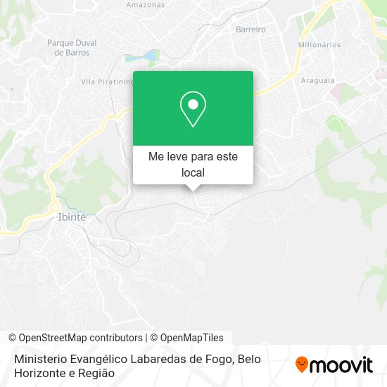 Ministerio Evangélico Labaredas de Fogo mapa