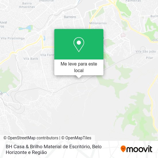 BH Casa & Brilho Material de Escritório mapa