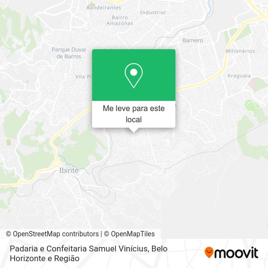 Padaria e Confeitaria Samuel Vinícius mapa