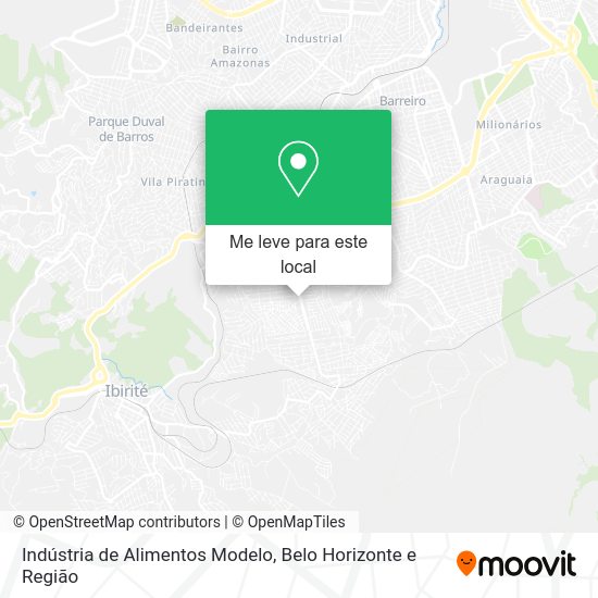 Indústria de Alimentos Modelo mapa