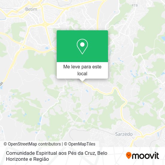 Comunidade Espiritual aos Pés da Cruz mapa