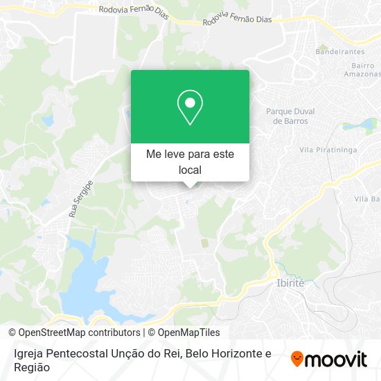 Igreja Pentecostal Unção do Rei mapa