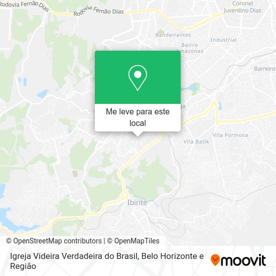 Igreja Videira Verdadeira do Brasil mapa