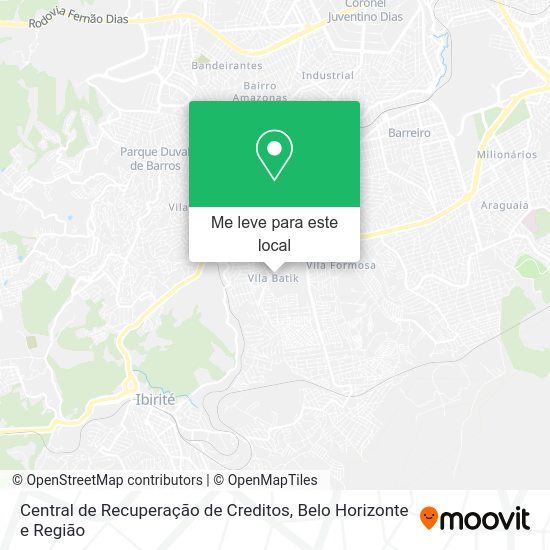 Central de Recuperação de Creditos mapa