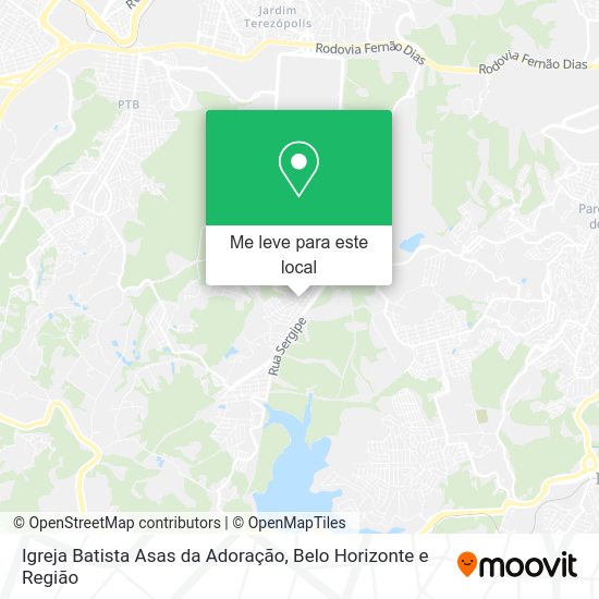 Igreja Batista Asas da Adoração mapa