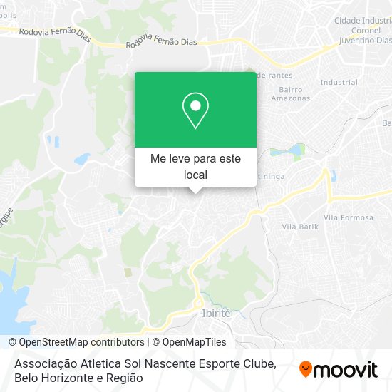 Associação Atletica Sol Nascente Esporte Clube mapa