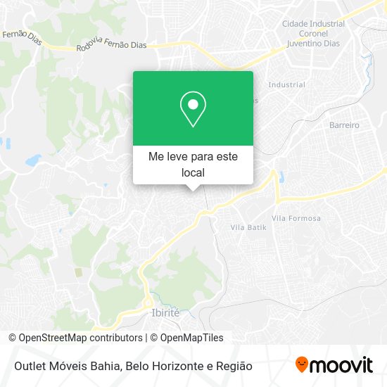 Outlet Móveis Bahia mapa