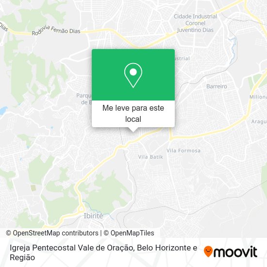 Igreja Pentecostal Vale de Oração mapa