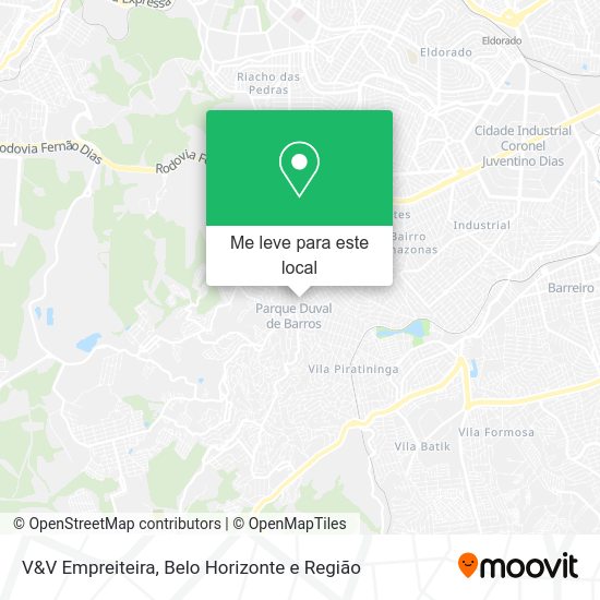 V&V Empreiteira mapa