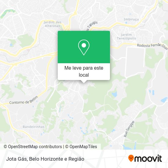 Jota Gás mapa