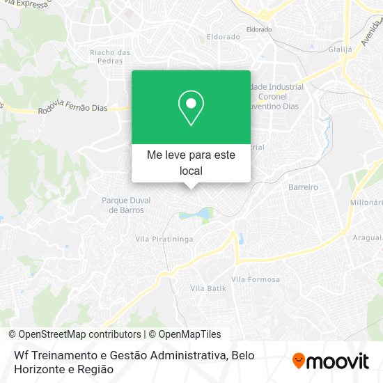 Wf Treinamento e Gestão Administrativa mapa