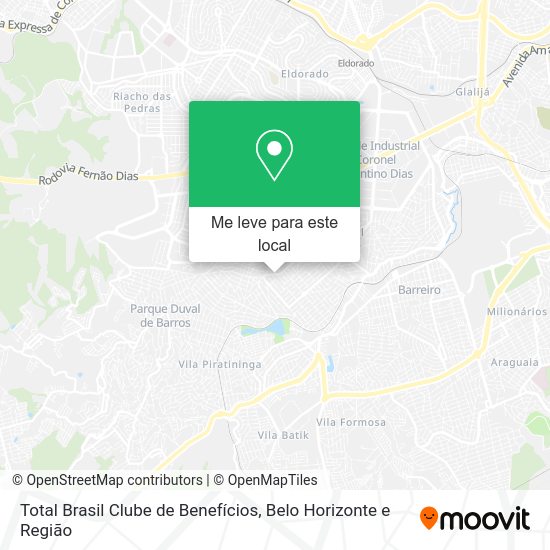 Total Brasil Clube de Benefícios mapa