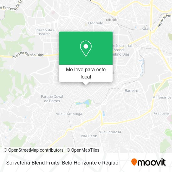 Sorveteria Blend Fruits mapa