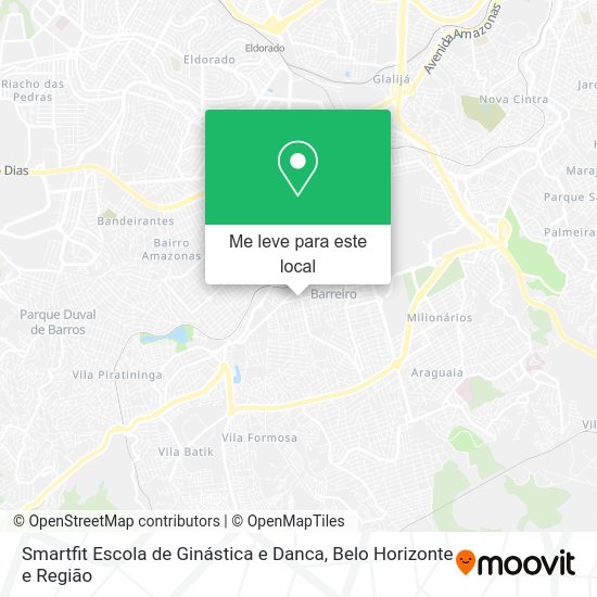 Smartfit Escola de Ginástica e Danca mapa